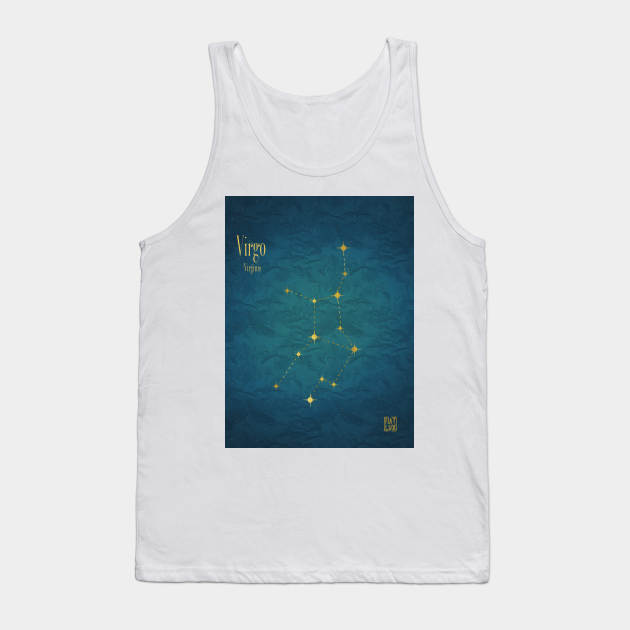 Night Sky Constellations - Virgo Tank Top by fiatluxillust